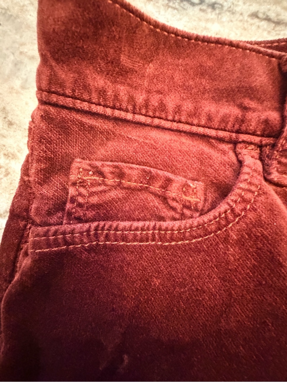 LOFT Burgundy Velvet Skinny Pants Women’s 10P 30 Petite - Picture 3 of 12